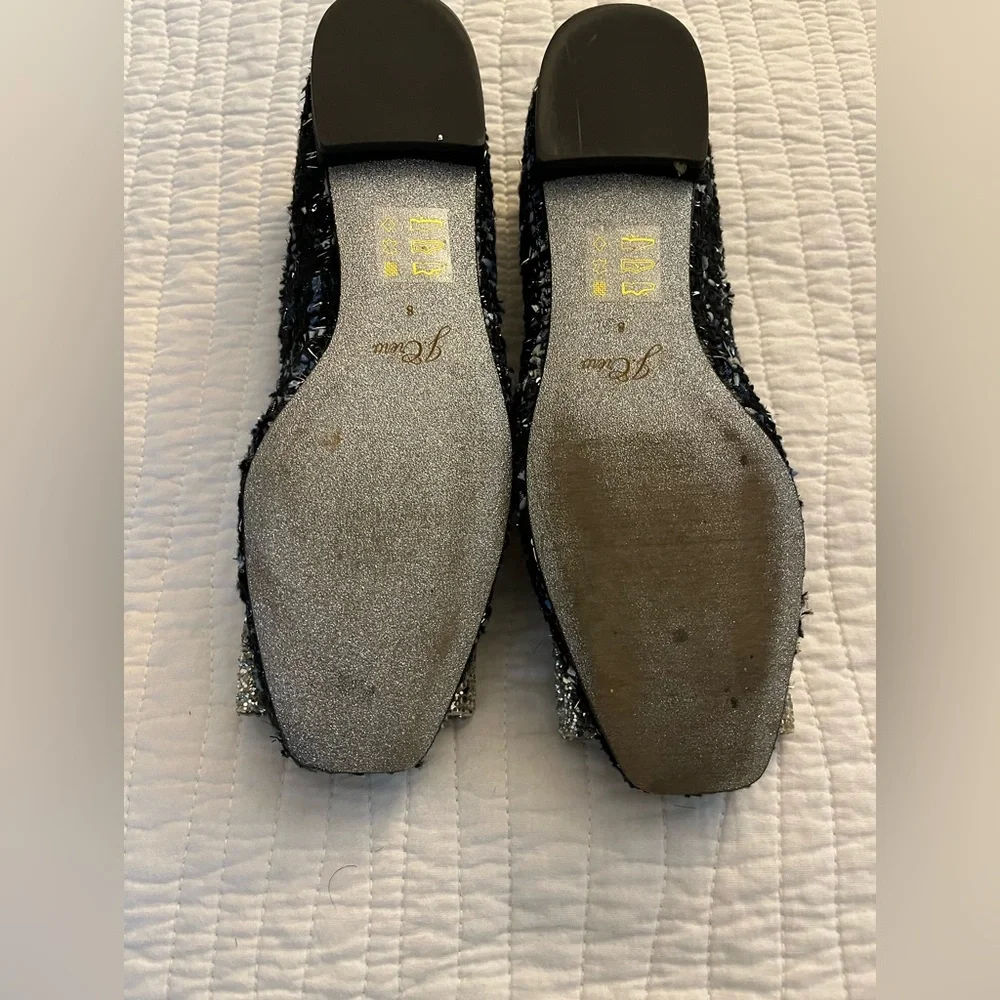 JCrew Sally Ballet Flat in Tweed w/ Glitter Bow - Picture 3 of 4